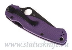 Нож Spyderco C81GPPRBK2 Paramilitary 2 Black Cru-Wear Purple G-10фотография - 8