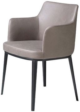 Стул 4112/A209 серый тканевый с черной стальной конструкцией Испания