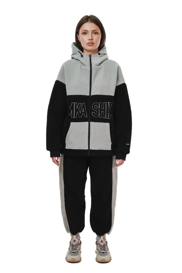 Худи Little Lamb Zip черный/серый - фото 4