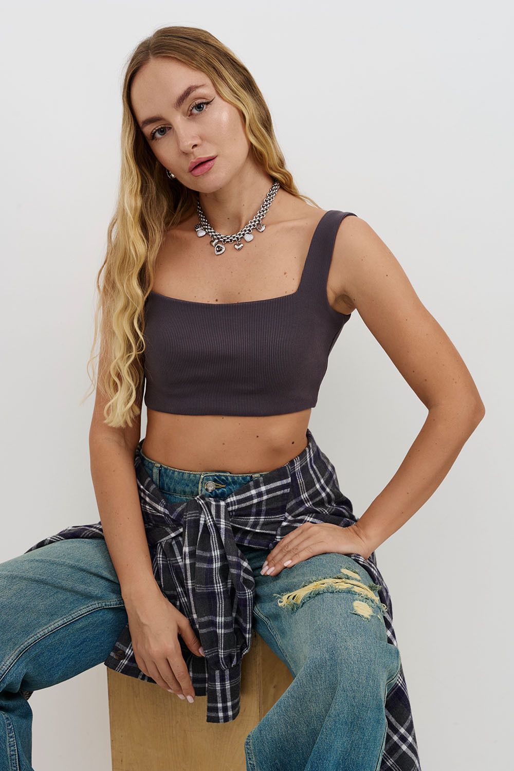 Кроп топ графит