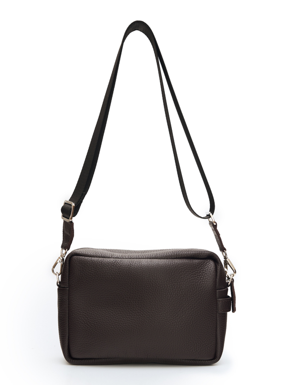 Сумка прямоугольная темно-коричневая текстура