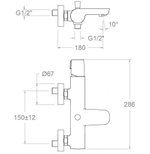 Смеситель для ванны TZAR 340501SNC никель