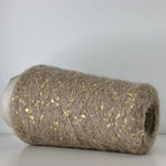 STARPAILLETS - Luxury Selection by Ri.Go; 55% кидмохер, 25% меринос, 20% п/а; 700м/100гр; цвет: песочный тауп, люрекс золотой, пайетки золото