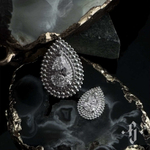 Накрутка "Blob" - Белое золото - White CZ