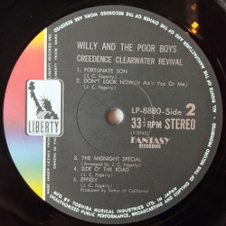 Винтажная виниловая пластинка LP Creedence Clearwater Revival Willy And The Poor Boys (Japan 1969) (No Obi) Fortunate Son