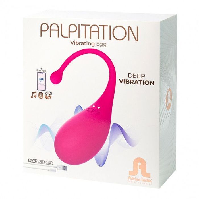 Ярко-розовый вибростимулятор-яйцо Palpitation