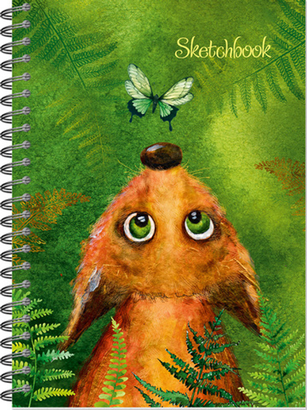 Блокнот для зарисовок SKETCHBOOK А5 с жесткой ламинированной обложкой 60л. ШКОДНЫЙ ЛИС