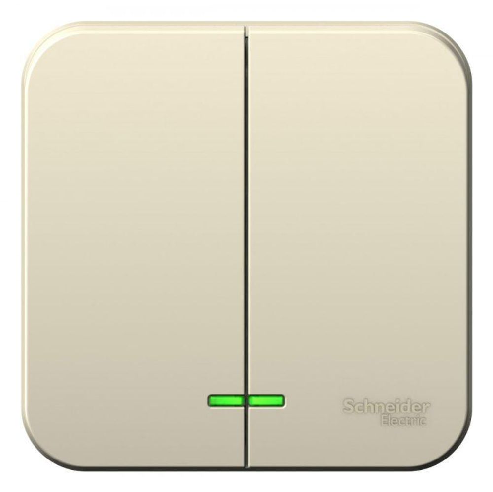 Выключатель 2-кл. ОП Blanca 10А IP20 (сх. 5) 250В с подсветкой с изолир. пластиной молочн. SE BLNVA105112 Выключатель 2-кл. ОП Blanca 10А IP20 (сх. 5) 250В с подсветкой с изолир. пластиной молочн. SE BLNVA105112