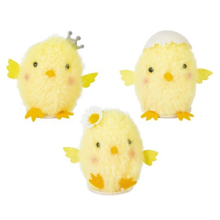 GAEM Фигурка декоративная "Цыпленок" (блок 12 шт), L7 W6 H7 см, 3в.