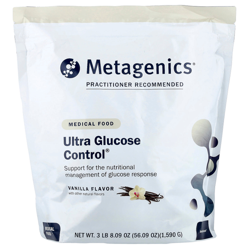 Metagenics, Ultra Glucose Control®, лечебная пищевая добавка, со вкусом ванили, 1590 г (3 фунта 8,09 унции)