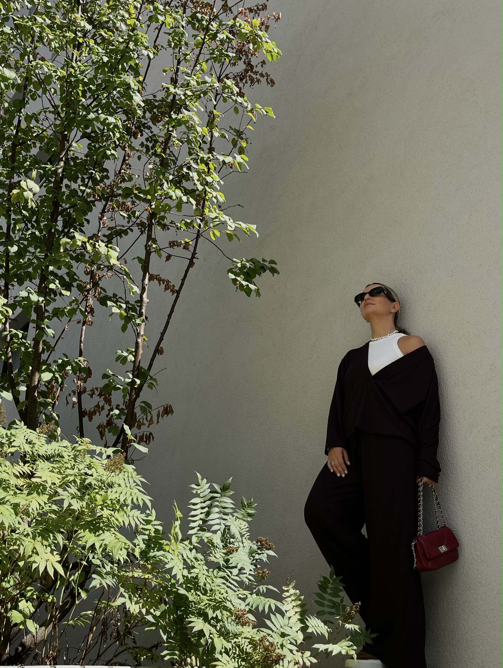 Костюм в рубчик коричневый