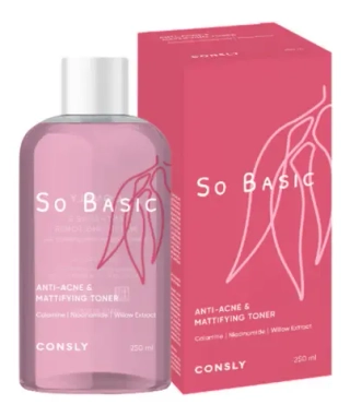 Тонер для лица матирующий CONSLY So Basic Calamine Anti-Acne&Mattifying Toner 250 мл
