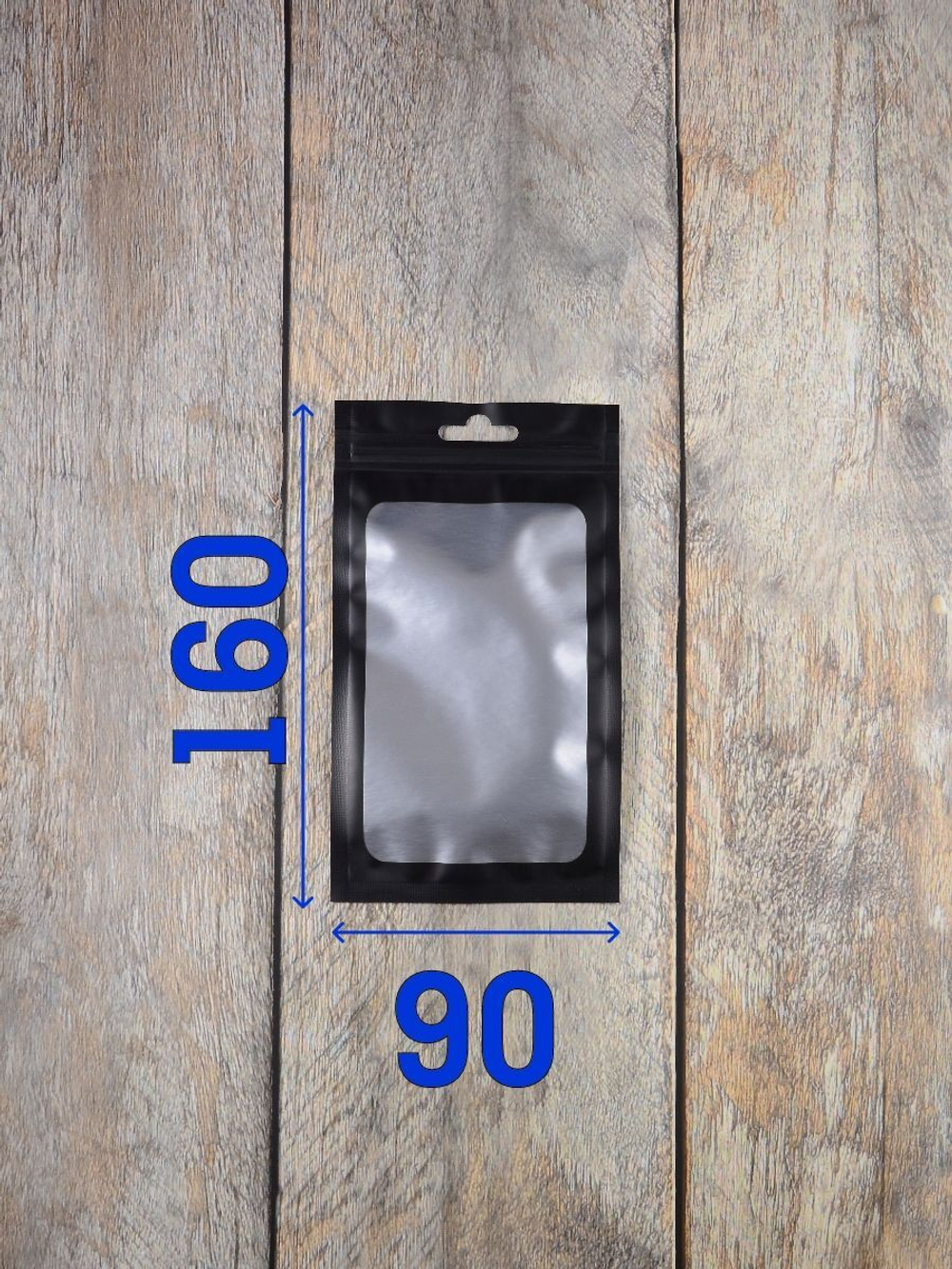 Зип пакеты металлизированные с окошком Zip-lock 100 штук