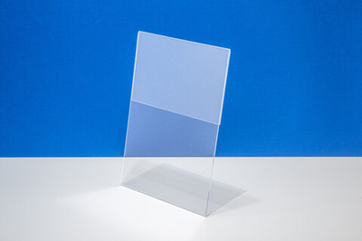 Менюхолдер тейбл тент А4 L-обр верт 2мм ПЭТ