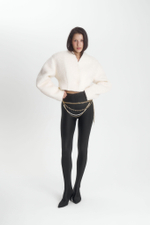 Укороченный жакет из шерсти