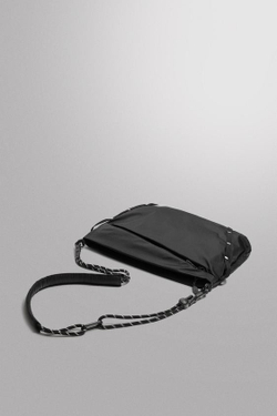 ZARA СПОРТИВНАЯ СКЛАДНАЯ СУМКА ЧЕРЕЗ ПЛЕЧО, ЧЕРНЫЙ