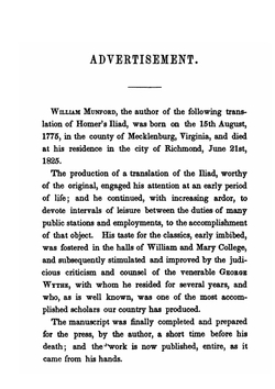 Homer's Iliad. Volume 1 | William Munford; Homer