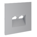 Накладка для розетки компьютерной двойной RJ45+RJ45 кат.6, (серый) Voltum S70 VLS001416