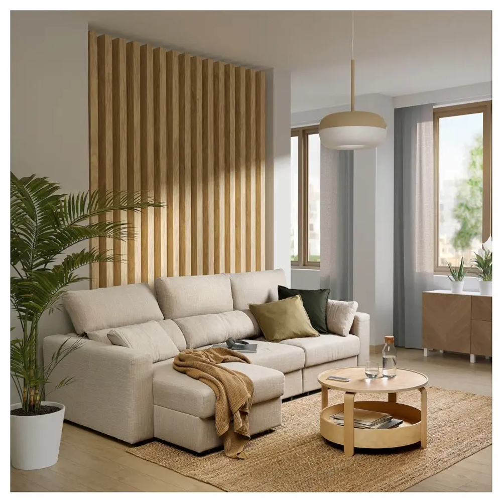 3-местный диван - IKEA ESKILSTUNA/ЭСКИЛЬСТУНА ИКЕА, 268х109х100 см, бежевый