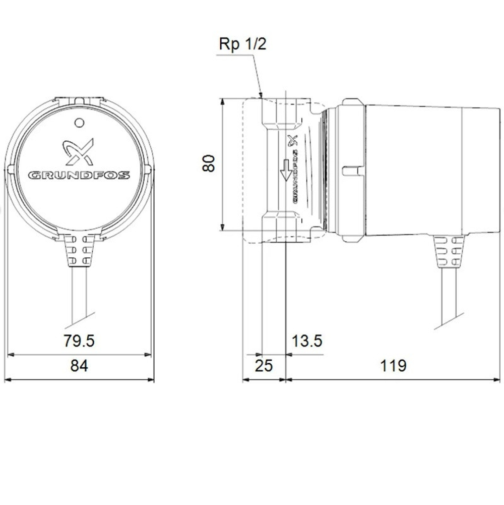 Насос циркуляционный Grundfos Comfort 15-14 B PM