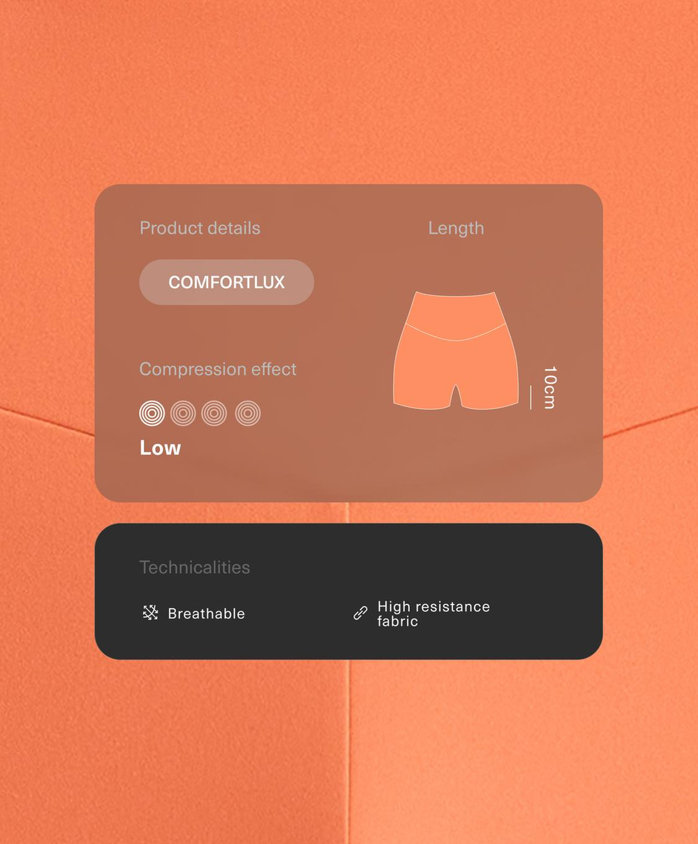 OYSHO Велосипедки Comfortlux с высокой посадкой длиной 10 см, оранжевый