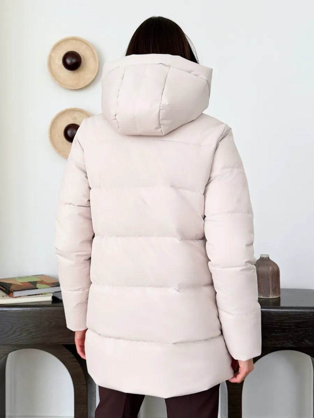 Куртка весенняя удлиненная со съемным капюшоном