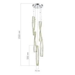 SL6205.103.05 Светильник подвесной ST-Luce Хром/Прозрачный LED 1*55W 4000K ELICA