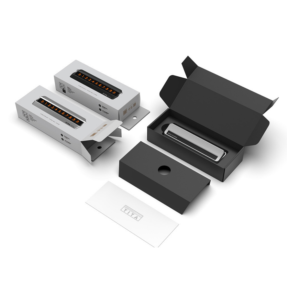 Автовизитка складная Xiaomi Bcase Tita Silver, Парковочная карта, Табличка с номером телефона автомобильная для парковки