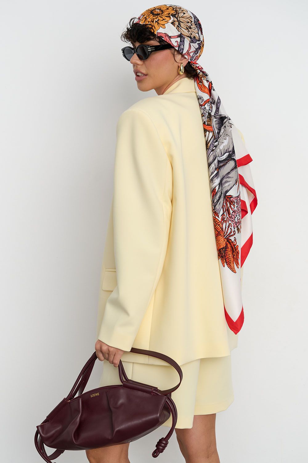 Пиджак свободный костюмный ванильного цвета