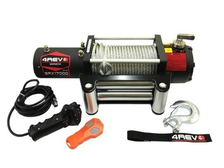 Лебедка автомобильная 4REVO SRX 17000 12V со стальным тросом