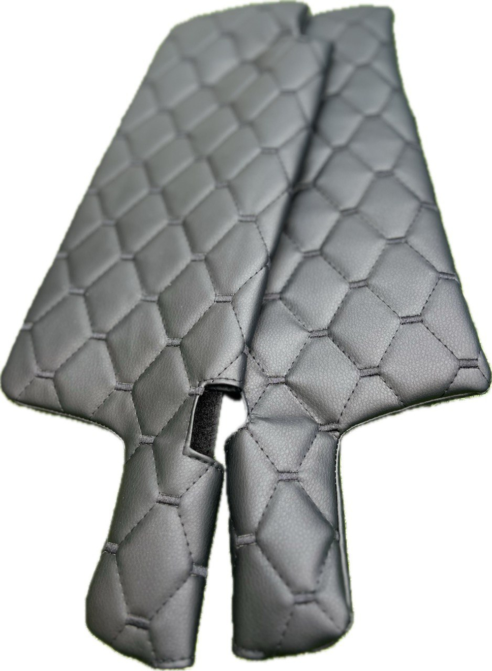 Чехлы на козырьки ВАЗ 2108, 2109, 21099, 2113, 2114, 2115 (чёрная нить Рубин)