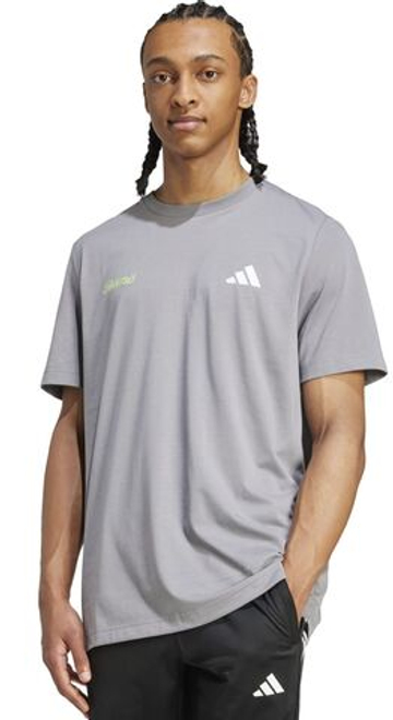 Мужская теннисная футболка Adidas Tennis Graphic - grey three