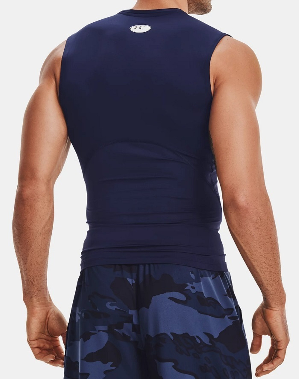 Термобелье Under Armour Men's HeatGear Armour Sleeveless - midnight navy/white