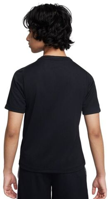 Футболка для мальчика теннисная Nike Boys Multi Dri-FIT Short-Sleeve Top - black/white