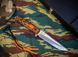 Тактический нож Delta AUS-8 StoneWash Black-Orange G10