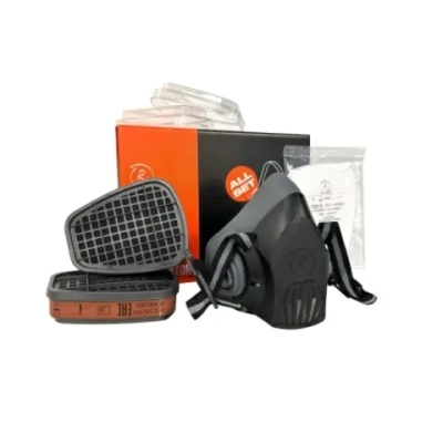 RoxelPro Комплект для защиты дыхания ROXTOP (полумаска, 2 фильтра А1, 2 предфильтра Р2, 2 держателя), размер L