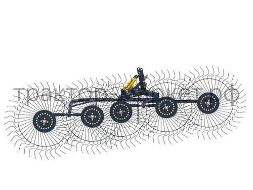 Грабли ворошилки СКАУТ PL-5600 для трактора, пять колес сгребания