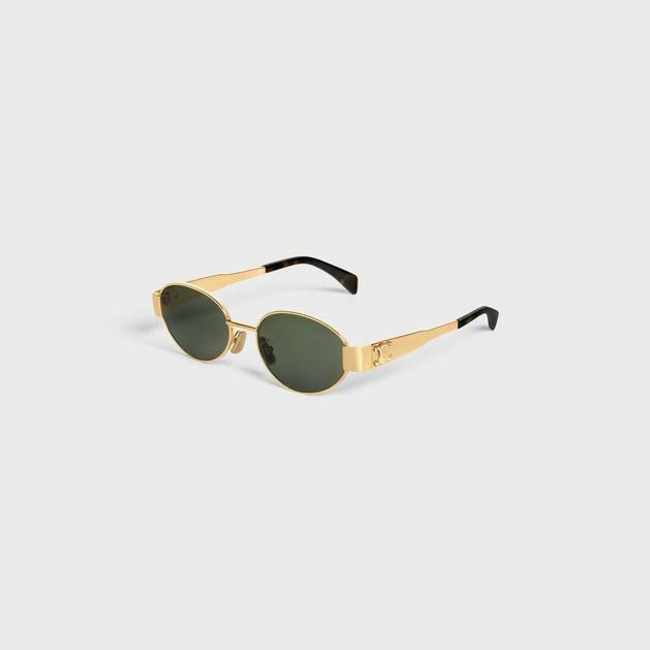 CELINE sunglasses Triomphe Metal GOLD / GREEN