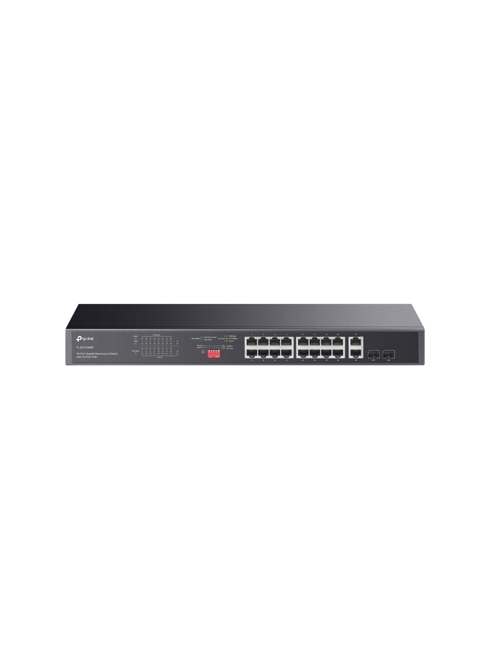 TP-Link TL-SG1218MP Коммутатор с 16 гигабитными портами PoE+ и 2 комбинированными портами RJ45/SFP