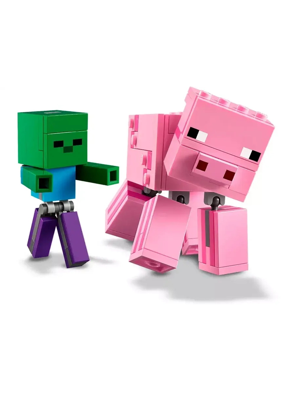 Конструктор Майнкрафт Свинья и Зомби- ребёнок 159 деталей