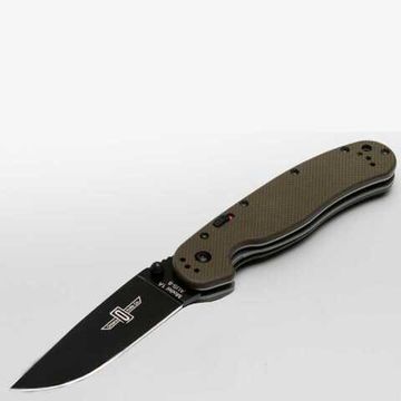 Складной нож -полу автомат Ontario RAT 1 Folder ONT/8871OD c клинком из стали AUS-8A, рукоять G10