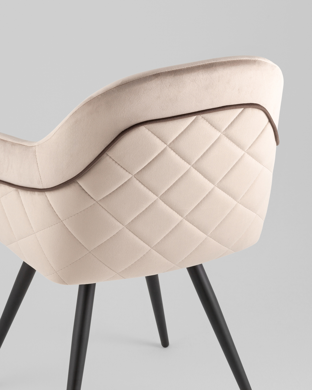 Стул вращающийся Новел New велюр серо-коричневый