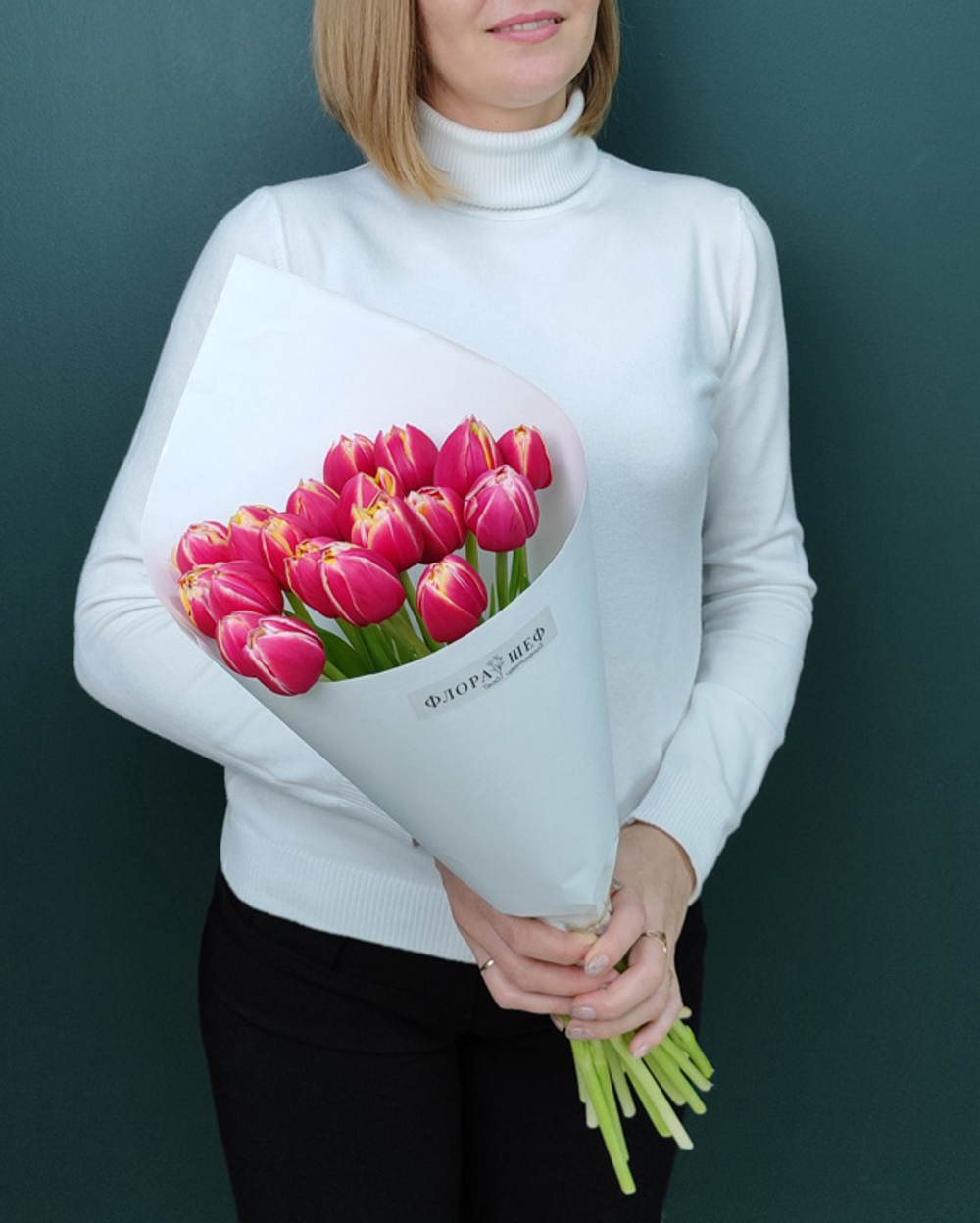 Тюльпан пионовидный розовый Колумбус,19 штук(00069)
