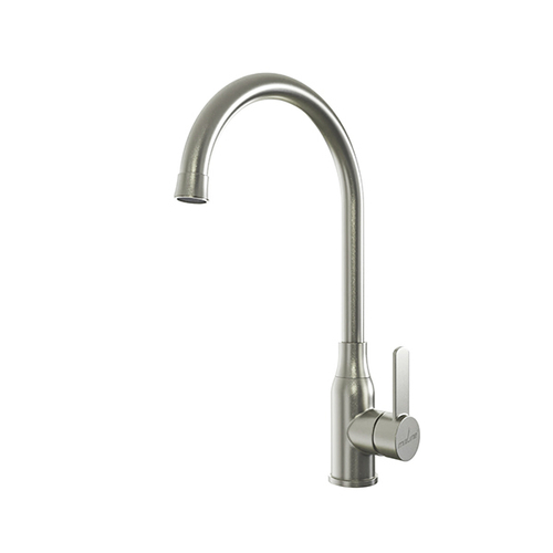 Смеситель для кухни 35k MIXLINE MLSS-0321 трубчатый излив, п/гайку САТИН