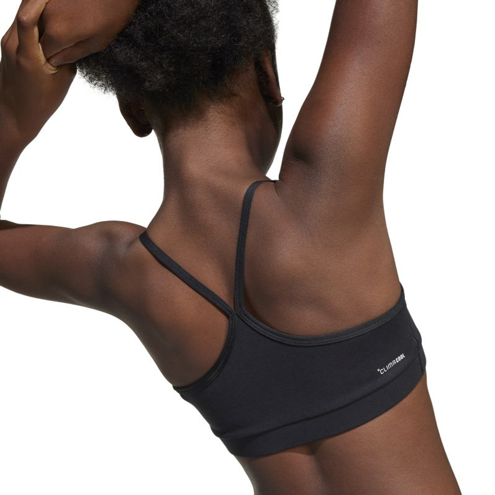 Топ для девочки теннисный Adidas Girls Training Essentials Medium Support - black/white