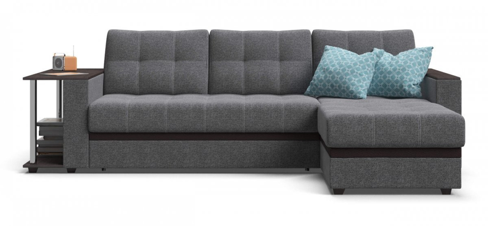 Угловой диван Атланта НПБ Рогожка Мальмо серый