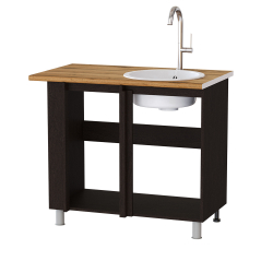 Угловая кухня Плейона 2.6м х 2.2 м, венге/дуб делано