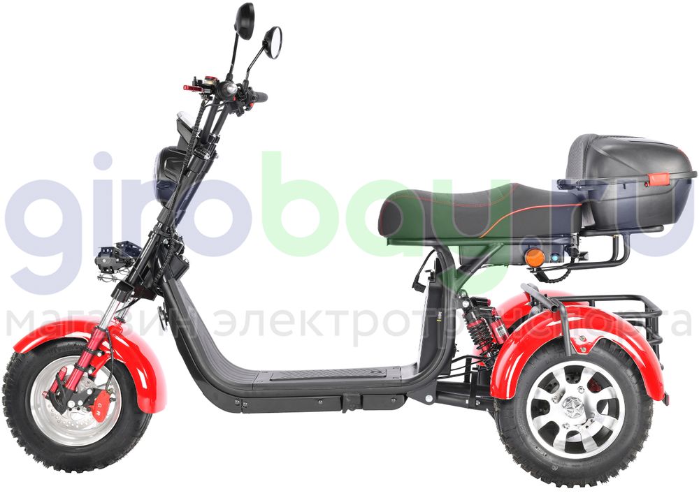 Электроскутер WHITE SIBERIA PRO TRIKE 3000W OFF-ROAD (Красный) фото №5
