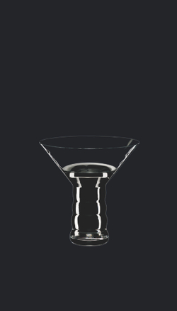 Бокал для мартини 280мл Riedel The O Wine Tumbler Martini Австрия на черном фоне