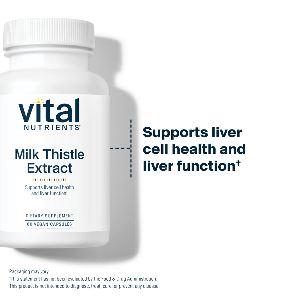 Vital Nutrients, Экстракт расторопши, 250 мг, 60 веганских капсул